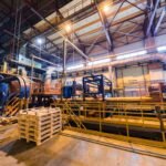 Manufacturing factory, heavy industry machinery